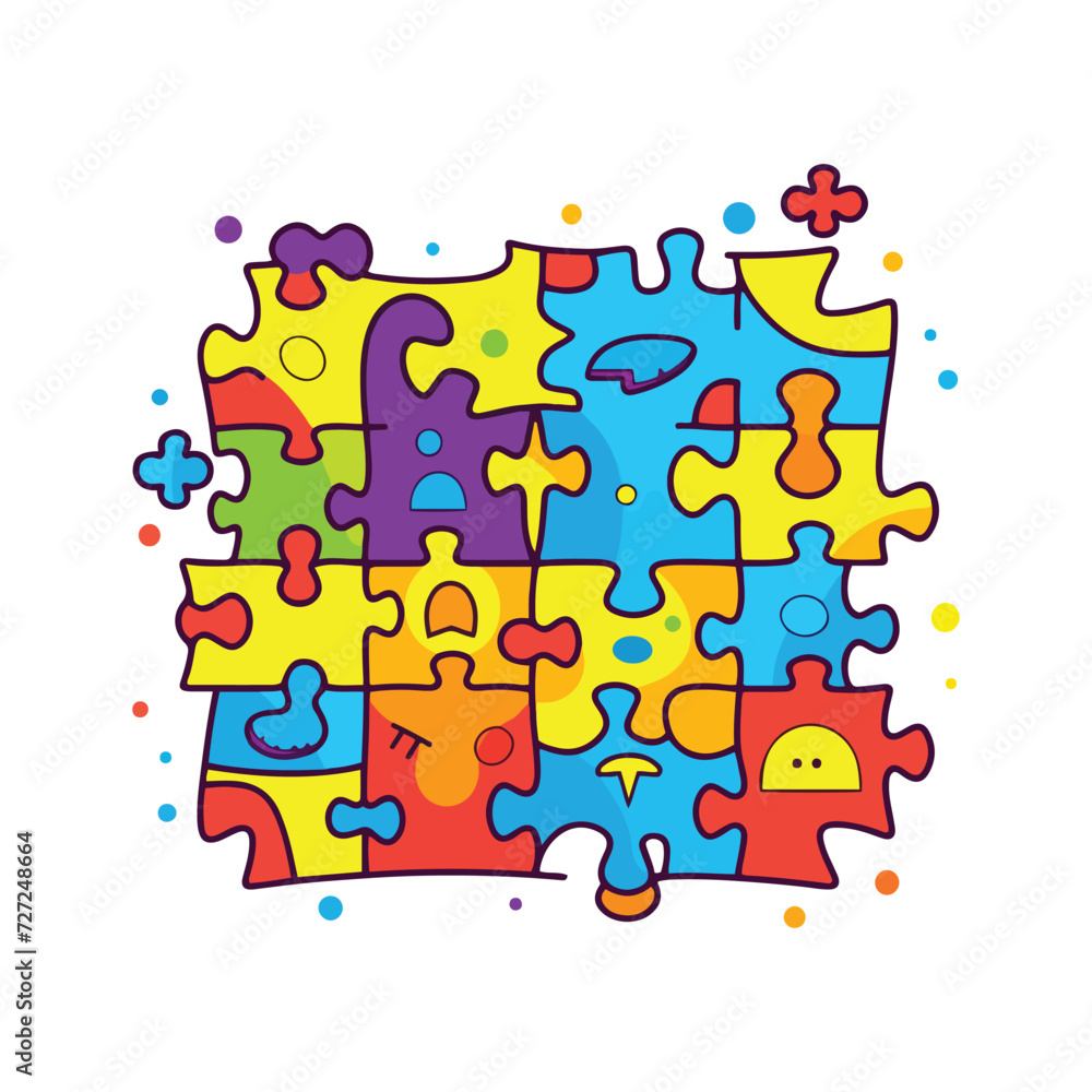 abstract autism  puzzle background