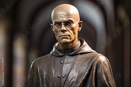 Saint Maximilian Kolbe bronze statue.