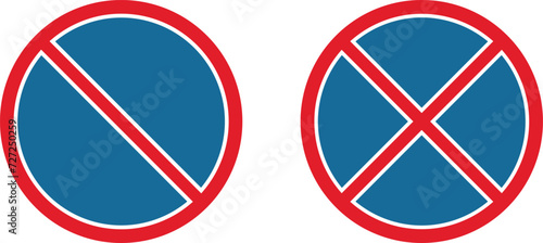 No parking icon set isolated on white background . Parking prohibition sign vector