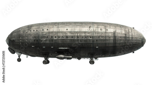 airship png , zeppelin isolated on transparent background, generative ai