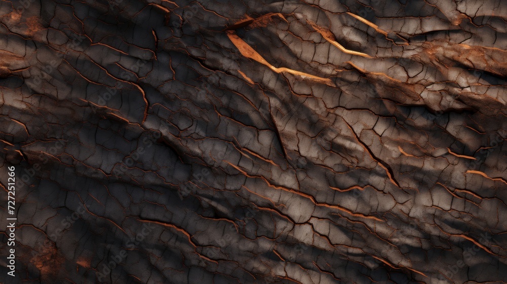 Rugged and bumpy bark texture from a tree trunk. Generative AI