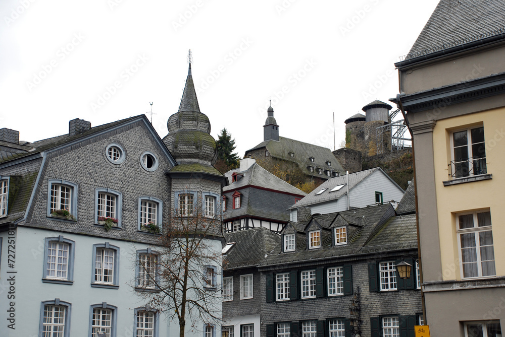 Naklejka premium Historical houses in Monschau, Germany