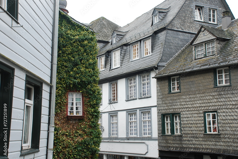 street in the old town of Monschau, Germany street in the old town of Monschau, Germany