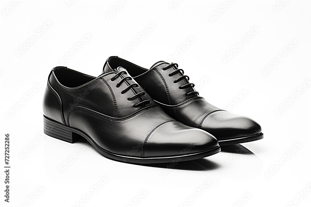 black leather shoes, AI Generative. black leather shoes, AI Generative.