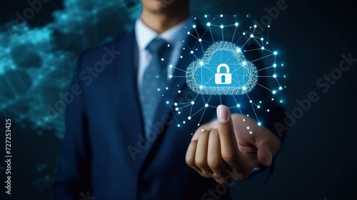 cyber identify security, cloud protection computing, bussiness man identify loging, security on bussiness model, cloud storage cyber security photo