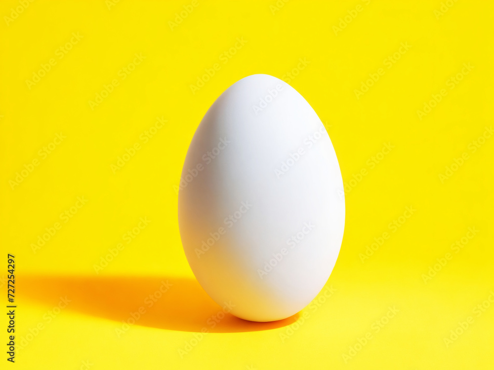 egg isolated on yellow generative ai egg isolated on yellow generative ai