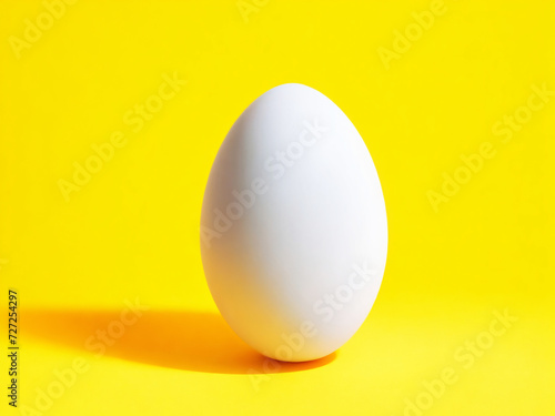 egg isolated on yellow generative ai