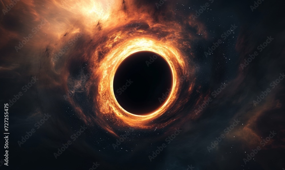 a black hole looking down, galaxy in space a black hole looking down, galaxy in space