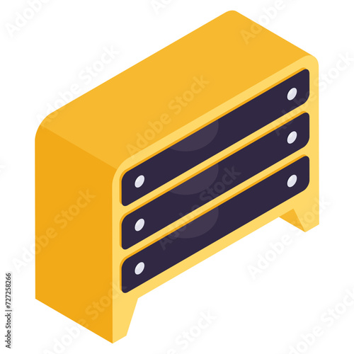 An icon design of chest of drawers 