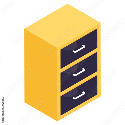 An icon design of chest of drawers 