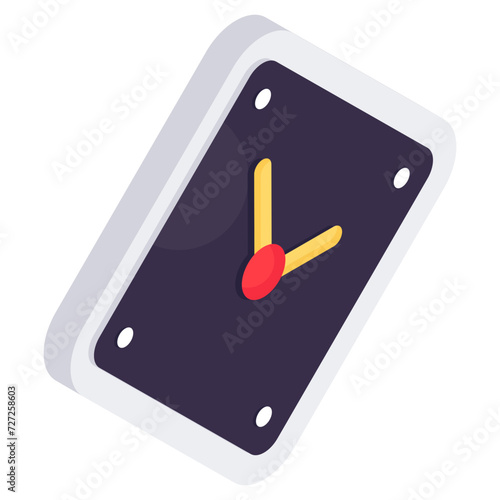 Editable design icon of wall clock