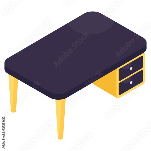 Premium download icon of drawer table