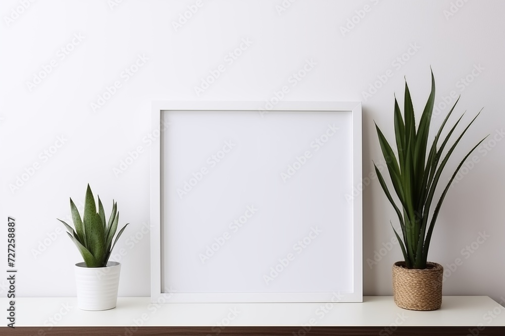 Minimalist Interior Design with Mockup Frame Minimalist Interior Design with Mockup Frame