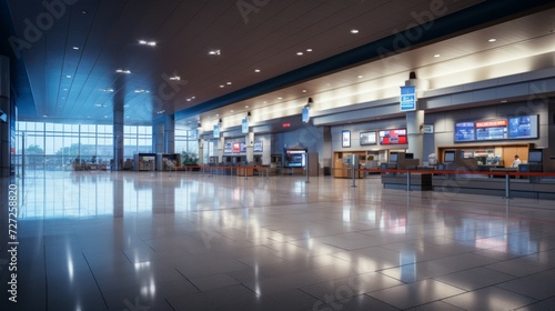 Vacant Airport Concourse Generative AI