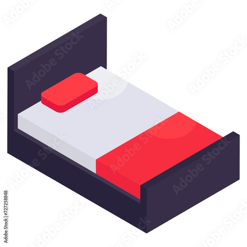 Premium download icon of bed