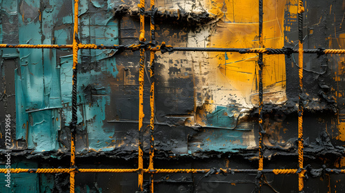 Wallpaper Mural Close Up of a Yellow and Black Wall Torontodigital.ca