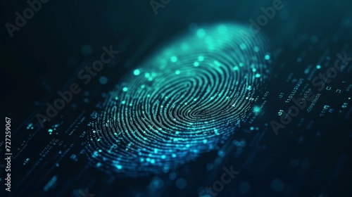 biometric fingerprint on dark background  © lc design