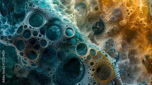Close Up of Water Bubbles on Surface © Reisekuchen