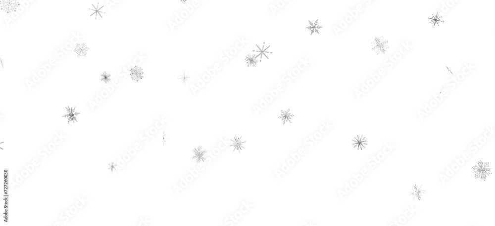 Fototapeta premium Winter Snow Showers: Spectacular 3D Illustration Showcasing Falling Christmas Snowflakes