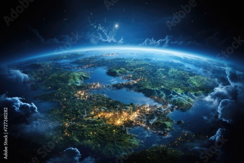 A picture of earth map globe wallpaper background Generative AI