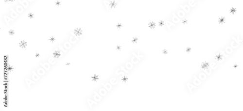 Frosty Snowfall  Mesmeric 3D Illustration Depicting Descending Holiday Snowflakes