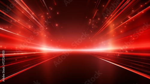 The red background with the lights passing by is full of energy and purpose. The blank space also provides space for adding text or text as you wish. It's a picture that creates excitement.