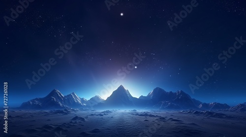 In the scene where the mountain scenery of the night is continuously seen, the force of the sky illuminating the scenery with a soft silver light creates an atmospheric and romantic atmosphere.