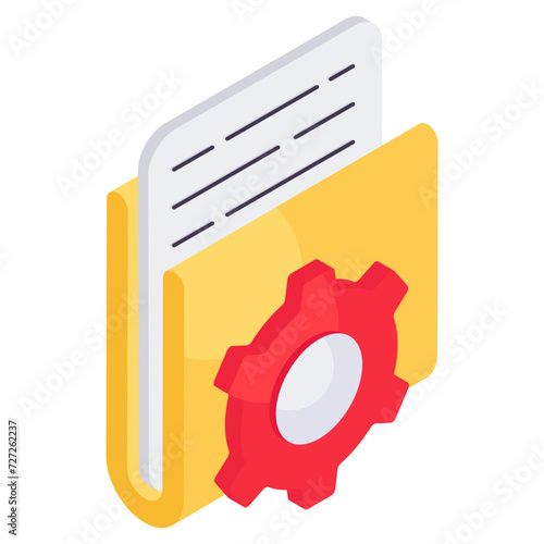 Trendy vector design of folder setting 