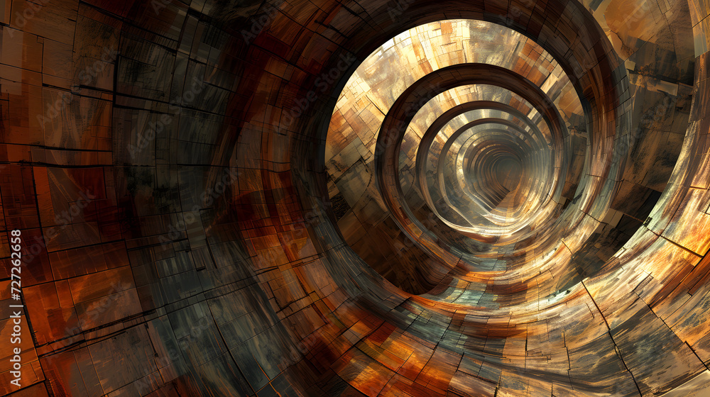 Abstract Spiral Shaped Tunnel Abstract Spiral Shaped Tunnel