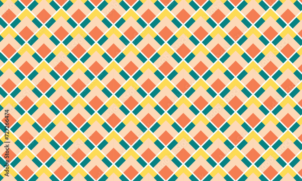 abstract monochrome repeatable coral peach teal mustard rectangle pattern. abstract monochrome repeatable coral peach teal mustard rectangle pattern.