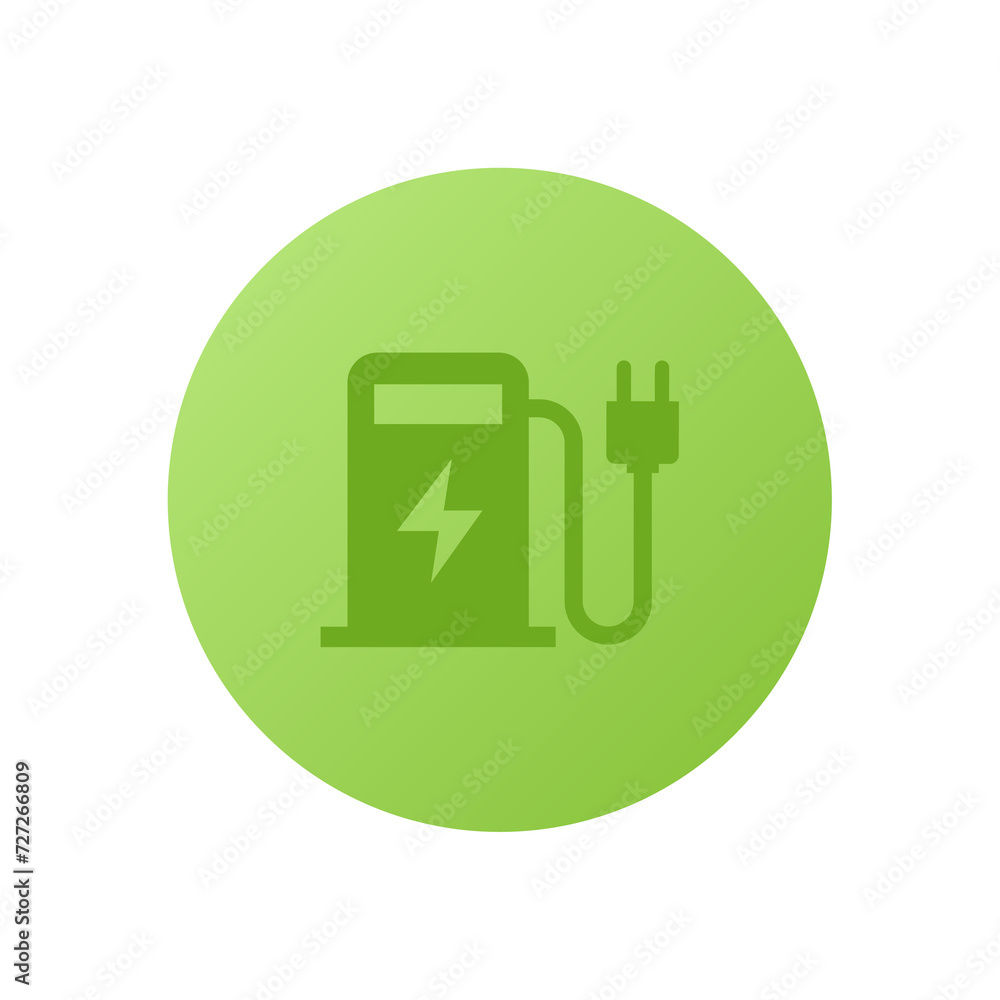 Electric car charger icon. Electric car charger icon.