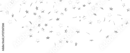 Silver stars falling from the sky. Abstract arc background. Glitter pattern for banner. © vegefox.com