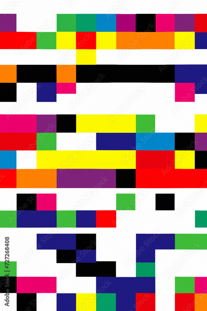 Geometric Harmony, A Mosaic of Colorful shapes Geometric Harmony, A Mosaic of Colorful shapes