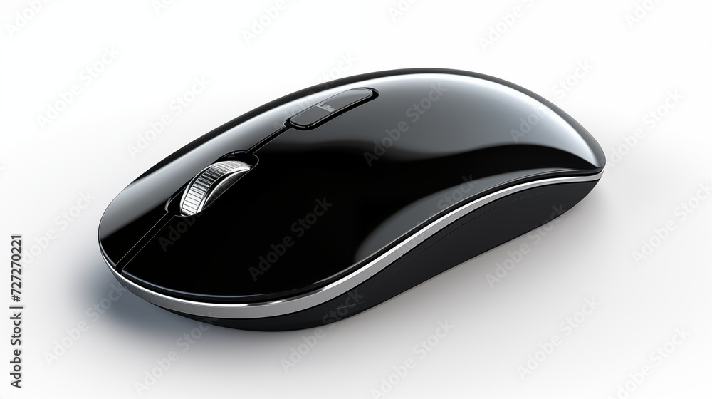A sleek modern wireless computer mouse isolated on white a symbol of digital connectivity A sleek modern wireless computer mouse isolated on white a symbol of digital connectivity