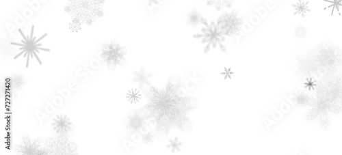 Snowflake Bliss: Striking 3D Illustration Showcasing Falling Holiday Snowflakes