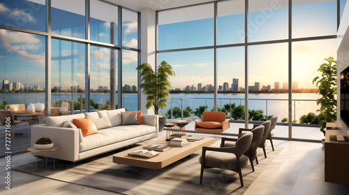 modern living room luxury resort interior