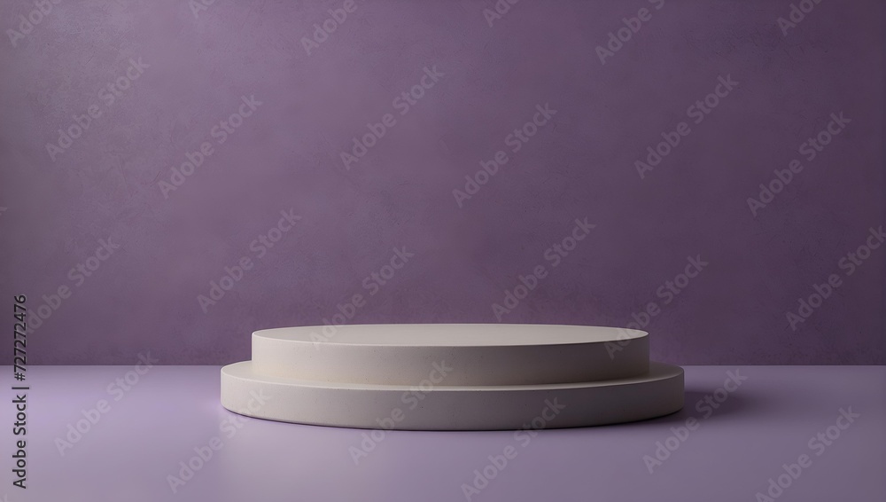 Empty product display podium with minimalist purple background , lavender theme Empty product display podium with minimalist purple background , lavender theme