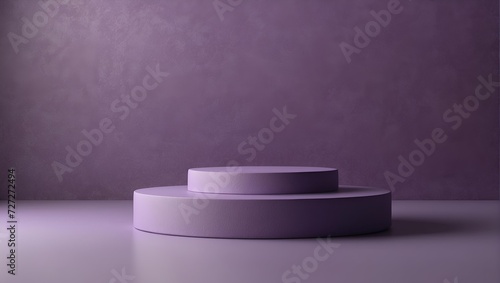 Empty product display podium with minimalist purple background   lavender theme
