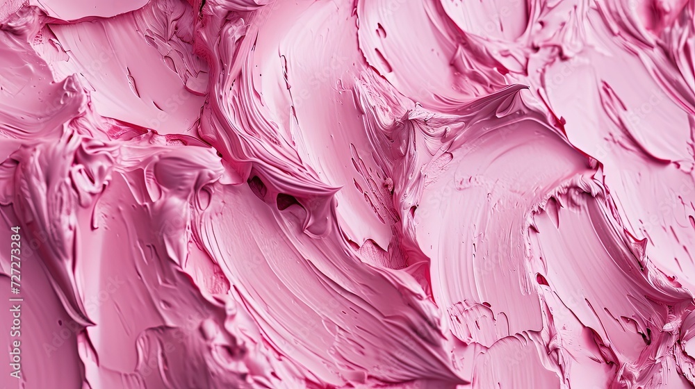 Vivid waves and strokes of pink acrylic paint create a dynamic and textured surface for artistic expression. Vivid waves and strokes of pink acrylic paint create a dynamic and textured surface for artistic expression.