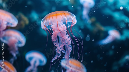 jellyfish on the seabed.