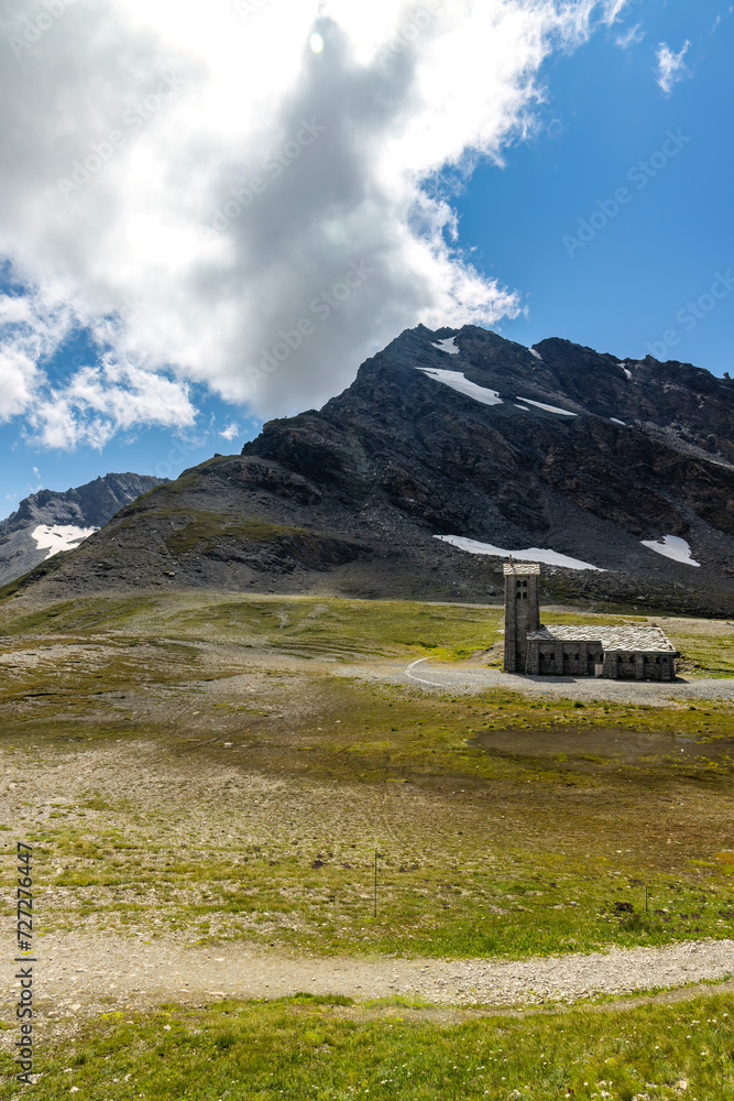 Chapelle Notre-Dame de l'Iseran or Notre-Dame-de-Toute-Prudence, Col de l'Iseran, Savoy, France Chapelle Notre-Dame de l'Iseran or Notre-Dame-de-Toute-Prudence, Col de l'Iseran, Savoy, France