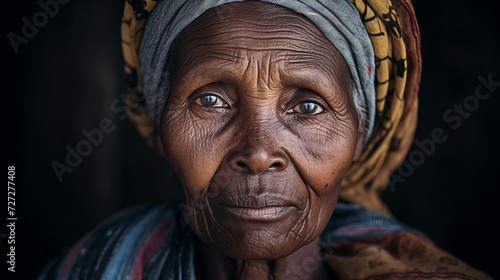 Elderly Woman Wearing a Turban, World Photography Day