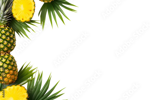 pineapple frame isolated on transparent background