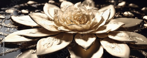 Wallpaper Mural there is a white flower that is sitting on a table Torontodigital.ca