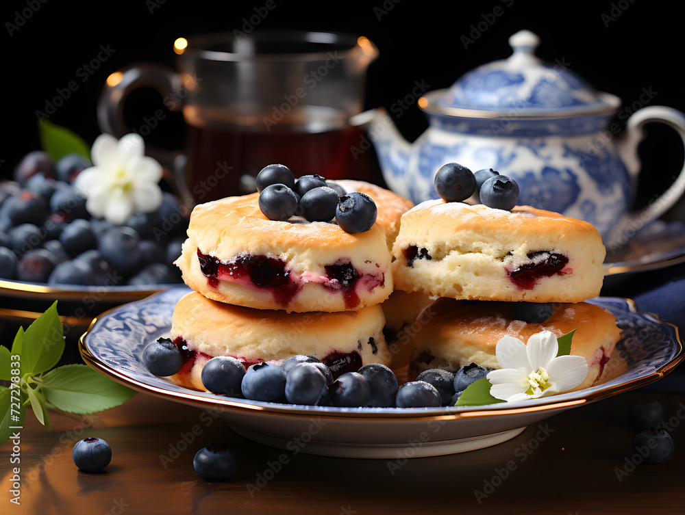 blueberry muffins with tea blueberry muffins with tea