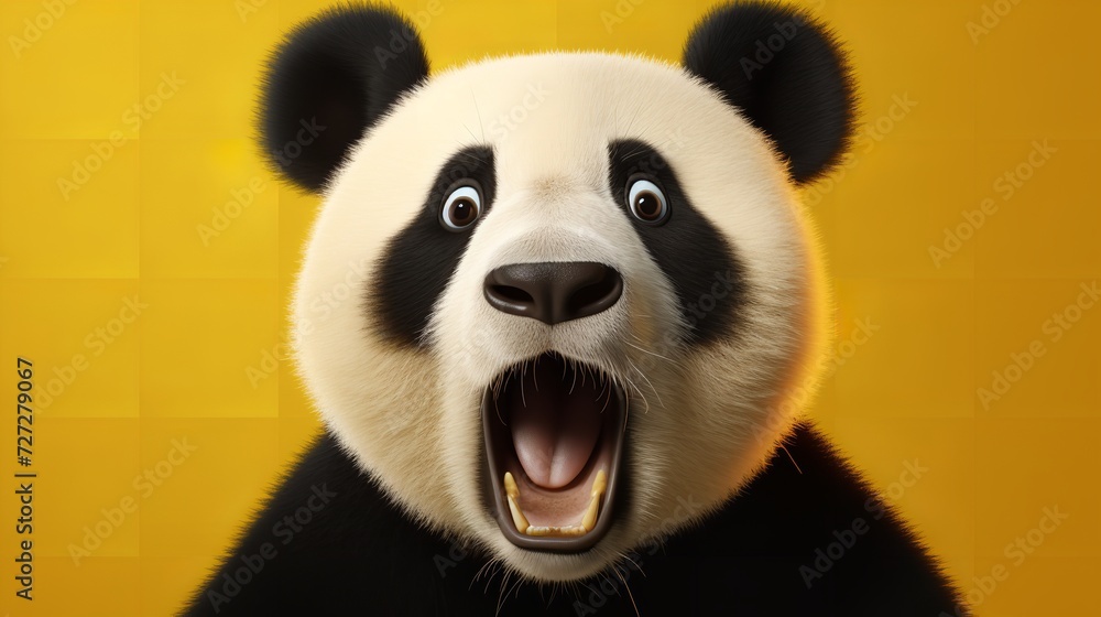 Panda Looking Surprised - Reacting with Amazement and Impressiveness
Panda Looking Surprised - Reacting with Amazement and Impressiveness