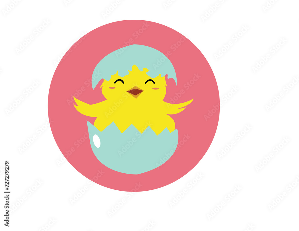 easter egg with chicken easter egg with chicken