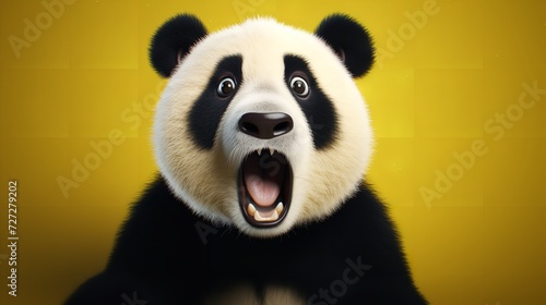 Panda Looking Surprised - Reacting with Amazement and Impressiveness
