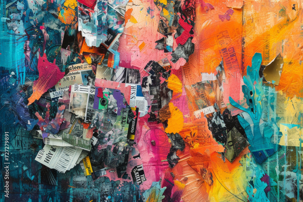 Colorful Abstract Urban Street Art Collage
A vivid collage of torn posters and vibrant street art creates an abstract urban tapestry on a city wall, embodying creative expression.
Colorful Abstract Urban Street Art Collage
A vivid collage of torn posters and vibrant street art creates an abstract urban tapestry on a city wall, embodying creative expression.