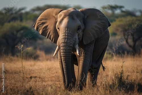 Concept photo of close-up an elephant